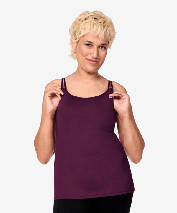 Amoena Valletta Pocketed Top Dark Berry
