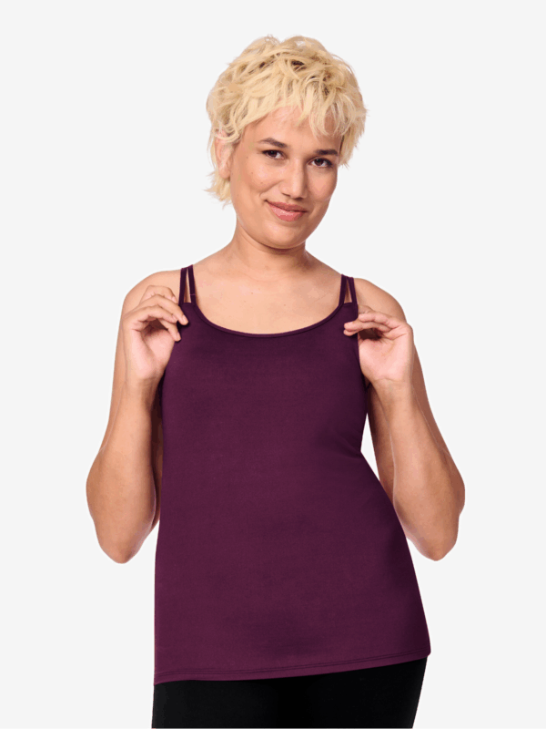 Amoena Valletta Pocketed Top Dark Berry