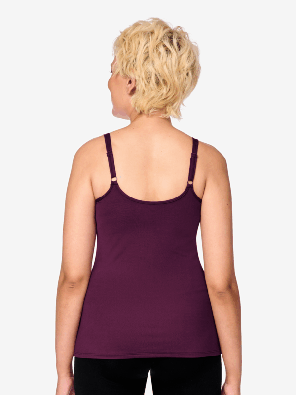 Amoena Pocketed Top Dark Berry Back png