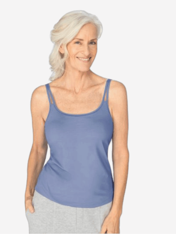 Amoena Valletta Pocketed Top Midday Blue